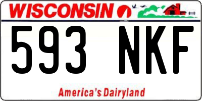 WI license plate 593NKF