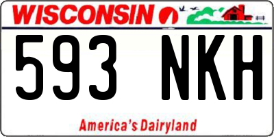 WI license plate 593NKH
