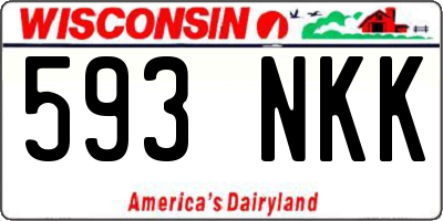 WI license plate 593NKK