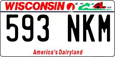 WI license plate 593NKM
