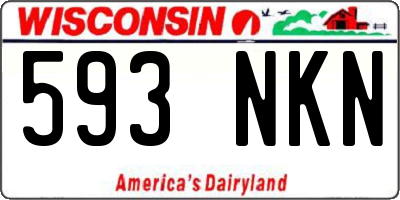 WI license plate 593NKN