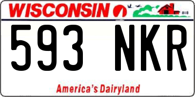WI license plate 593NKR