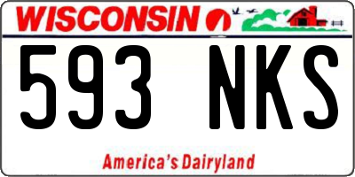 WI license plate 593NKS