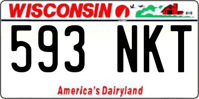 WI license plate 593NKT