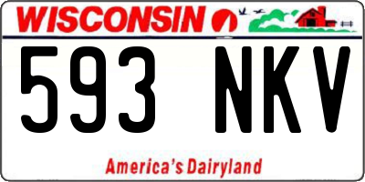 WI license plate 593NKV
