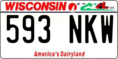 WI license plate 593NKW