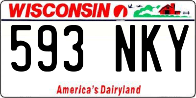 WI license plate 593NKY
