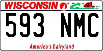 WI license plate 593NMC