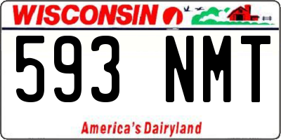 WI license plate 593NMT