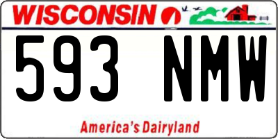WI license plate 593NMW