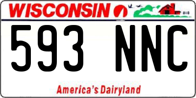 WI license plate 593NNC