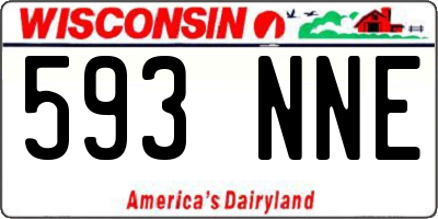WI license plate 593NNE