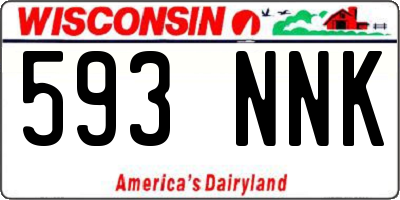 WI license plate 593NNK