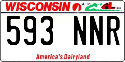 WI license plate 593NNR