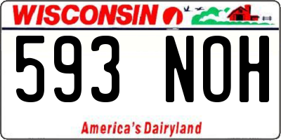 WI license plate 593NOH