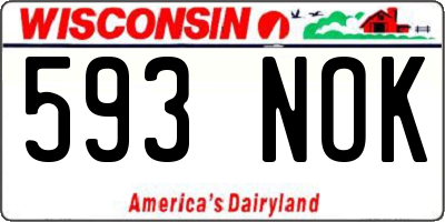 WI license plate 593NOK