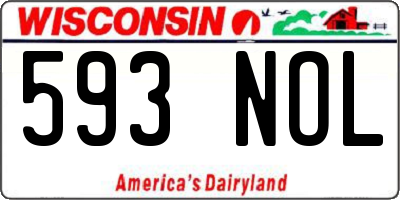 WI license plate 593NOL