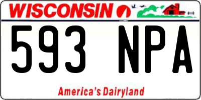 WI license plate 593NPA