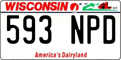 WI license plate 593NPD