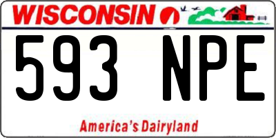 WI license plate 593NPE