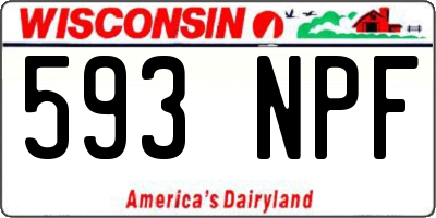 WI license plate 593NPF