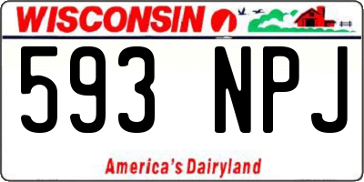 WI license plate 593NPJ