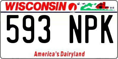 WI license plate 593NPK
