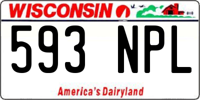 WI license plate 593NPL