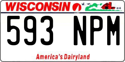 WI license plate 593NPM