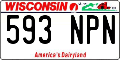 WI license plate 593NPN