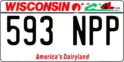 WI license plate 593NPP