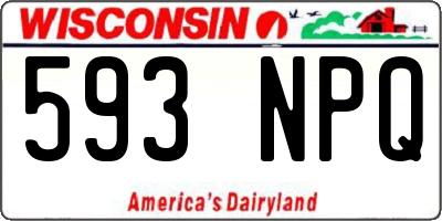 WI license plate 593NPQ