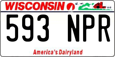 WI license plate 593NPR