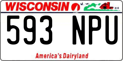 WI license plate 593NPU