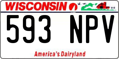 WI license plate 593NPV