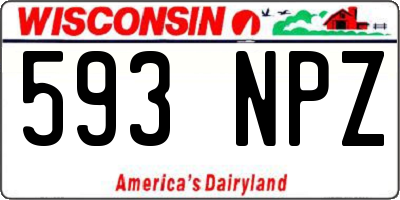 WI license plate 593NPZ
