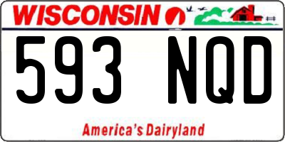 WI license plate 593NQD
