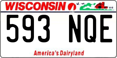 WI license plate 593NQE