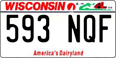 WI license plate 593NQF