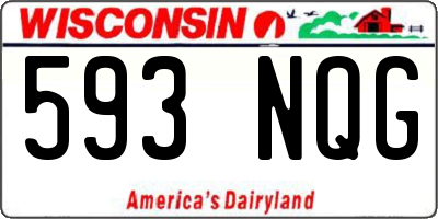 WI license plate 593NQG