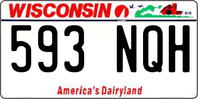WI license plate 593NQH