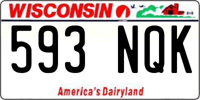 WI license plate 593NQK