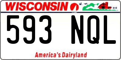 WI license plate 593NQL