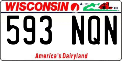 WI license plate 593NQN