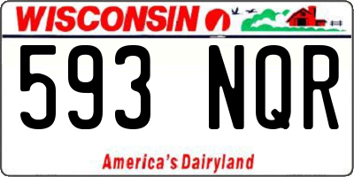 WI license plate 593NQR