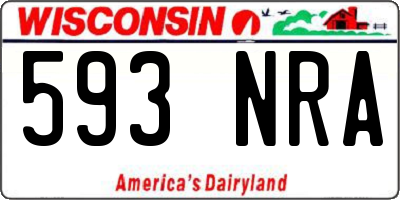 WI license plate 593NRA