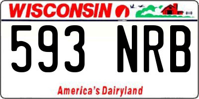 WI license plate 593NRB