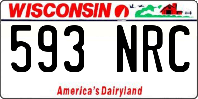 WI license plate 593NRC