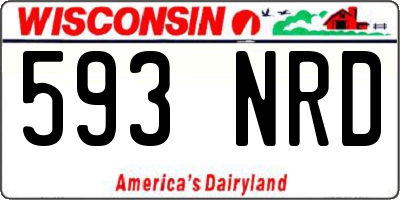 WI license plate 593NRD