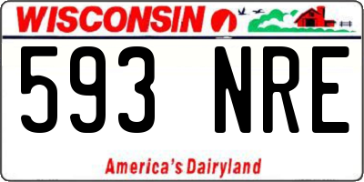 WI license plate 593NRE
